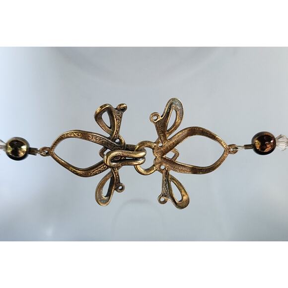 Artisan Handcrafted Necklace Texas Western Rugged Barb-Wire & Swarovski Crystal - Picture 7 of 9